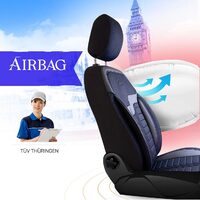 Set Huse Scaune Auto pentru Peugeot 308 - Panda Londra, cu fermoare pentru bancheta rabatabila, albastru - negru , 11 piese
