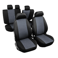 Set Huse Scaune Auto pentru Dacia Jogger - RoGroup, cu fermoare bancheta rabatabila fractionata, 9 piese