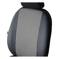 Set Huse Scaune Auto pentru Ford Focus - Pok-Ter Perline, Piele Ecologica, Negru - Gri, 9 piese