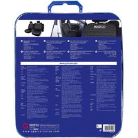 Set Huse Scaune Auto pentru Peugeot 307 - Sparco Lazio, negru -rosu, 11 bucati