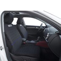 Set Huse Scaune Auto pentru Opel Corsa B - Sparco Lazio, negru - albastru, 11 bucati