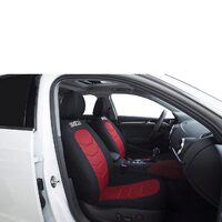 Set Huse Scaune Auto pentru Dacia Logan - Sparco Ergo Sport, negru - rosu, 9 bucati