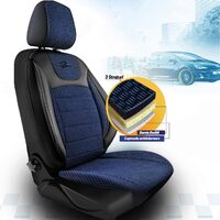 Set Huse Scaune Auto pentru Hyundai Tucson - Prestige, negru albastru, 11 piese