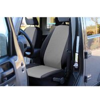 Set Huse Scaune Auto pentru Ford Focus - Pok-Ter Perline, Piele Ecologica, Negru - Gri, 9 piese