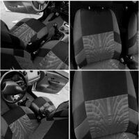 Set Huse Scaune Auto pentru Jeep Grand Cherokee - RoGroup Mesh, gri cu negru, 9 piese