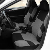 Set Huse Scaune Auto pentru Jeep Grand Cherokee - RoGroup Mesh, gri cu negru, 9 piese