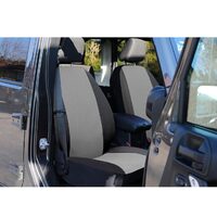 Set Huse Scaune Auto pentru Ford Focus - Pok-Ter Perline, Piele Ecologica, Negru - Gri, 9 piese