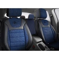 Set Huse Scaune Auto pentru Hyundai Tucson - Prestige, negru albastru, 11 piese