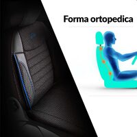 Set Huse Scaune Auto pentru Skoda Octavia 3 - Panda Elegant, Negru cu cusatura Albastra, 11 piese