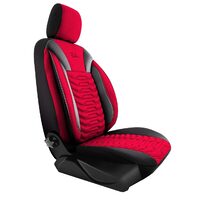 Set Huse Scaune Auto pentru Volvo V40 - Panda Paris, Rosu Negru, 11 piese