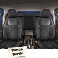 Set Huse Scaune Auto pentru Citroen C1 - Panda Berlin, negru cu cusatura gri, 11 piese