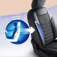 Set Huse Scaune Auto pentru Kia Rio - Panda Florida, negru gri, 11 piese