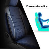 Set Huse Scaune Auto pentru Suzuki Samurai - Panda Elegant, Albastru, 11 piese