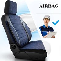 Set Huse Scaune Auto pentru Suzuki Samurai - Panda Elegant, Albastru, 11 piese