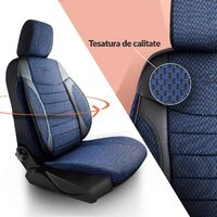 Set Huse Scaune Auto pentru Suzuki Samurai - Panda Elegant, Albastru, 11 piese