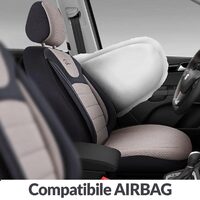 Set Huse Scaune Auto pentru Volvo S60 - Panda Prestige, Negru-Bej, 11 piese