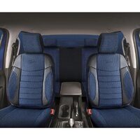 Set Huse Scaune Auto pentru Suzuki Samurai - Panda Elegant, Albastru, 11 piese