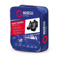 Huse Scaune Auto Bmw Seria 3 E90 - Sparco Sport Gri - Negru 11 Buc