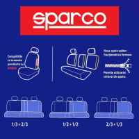 Huse Scaune Auto Bmw Seria 2 F22 - Sparco Blue Spider, 9 bucati