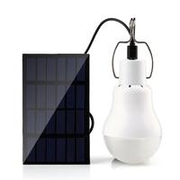  Bec LED cu Panou Solar, Portabil, 1.5W, 3.7V, Cablu 3.5 m, 130 Lumeni, Alb