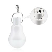  Bec LED cu Panou Solar, Portabil, 1.5W, 3.7V, Cablu 3.5 m, 130 Lumeni, Alb
