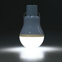  Bec LED cu Panou Solar, Portabil, 1.5W, 3.7V, Cablu 3.5 m, 130 Lumeni, Alb