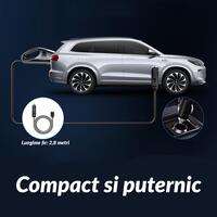 Aspirator auto Siegbert 120W 12V, aspirare uscata, filtru praf detasabil, cablu 2.8 metri, negru