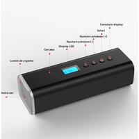 Mini compresor auto cu acumulator si lanterna, afisaj digital, 10 Bar