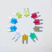Set 10 sigurante auto mini cu led RoGroup, 12V