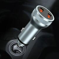 Incarcator auto Siegbert, Quick Charge, corp aliaj aluminiu, indicator LED, universal 