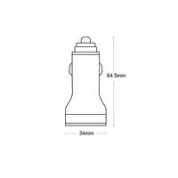 Incarcator auto Siegbert, Quick Charge, corp aliaj aluminiu, indicator LED, universal 