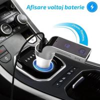 Modulator FM Handsfree Bluetooth Siegbert CARG7, USB, card SD, culoare silver