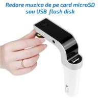Modulator FM Handsfree Bluetooth Siegbert CARG7, USB, card SD, culoare silver