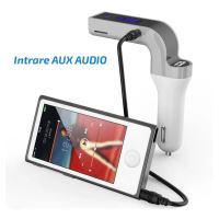 Modulator FM Handsfree Bluetooth Siegbert CARG7, USB, card SD, culoare silver