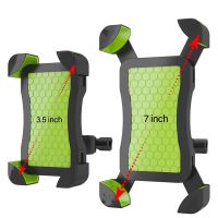 Suport pentru telefon mobil Siegbert, prindere pentru biciclete si motociclete, negru-verde