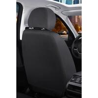 Set 2 huse scaune auto Bremer Sitzbezuge, material textil respirabil, scaune fata, compatibil tetiere detasabile, negru cu albastru, 6 piese