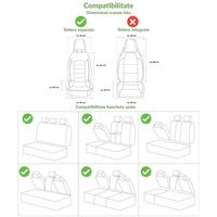 Set huse scaune auto Bremer Sitzbezuge, material textil in si velur microfibra, compatibil tetiere detasabile, maro cu negru, 15 piese