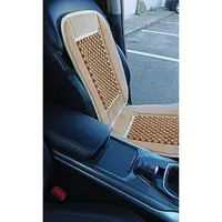 Husa scaun, RoGroup, cu bile din lemn, bej