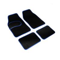 Set 4 covorase auto universale, RoGroup, mocheta bordurata, Albastru