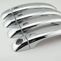 Set ornamente cromate din otel pentru manere usi, compatibile Audi A4 B8 (2007 -2015), 4 bucati