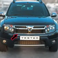 Ornament cromat din otel pentru grila, compatibil Dacia Duster (2012 - 2018)