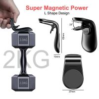 Suport auto pentru telefon RoGroup, magnetic, prindere in sistemul de ventilatie, negru