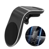 Suport auto pentru telefon RoGroup, magnetic, prindere in sistemul de ventilatie, negru