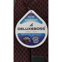 Set Huse Scaune Auto DeluxeBoss, stofa cu piele ecologica, pt bancheta rabatabila fractionata,  negru cu rosu, 11 bucati