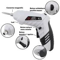 Surubelnita electrica cu acumulator, fara fir, 10 biti