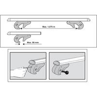 Set bare transversale din aluminiu RoGroup, 120 cm, cu antifurt