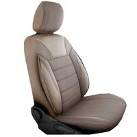 Set Huse Scaune Auto DeluxeBoss Classico, pentru bancheta rabatabila fractionata, 11 piese, bej