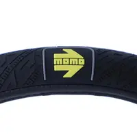 Husa volan Momo V.I.P din piele ecologica, negru cu gri