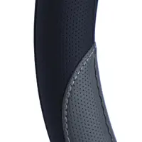 Husa volan Momo V.I.P din piele ecologica, negru cu gri