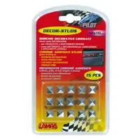 Accesorii cromate decorative, autoadezive, 10x10mm, 15 bucati